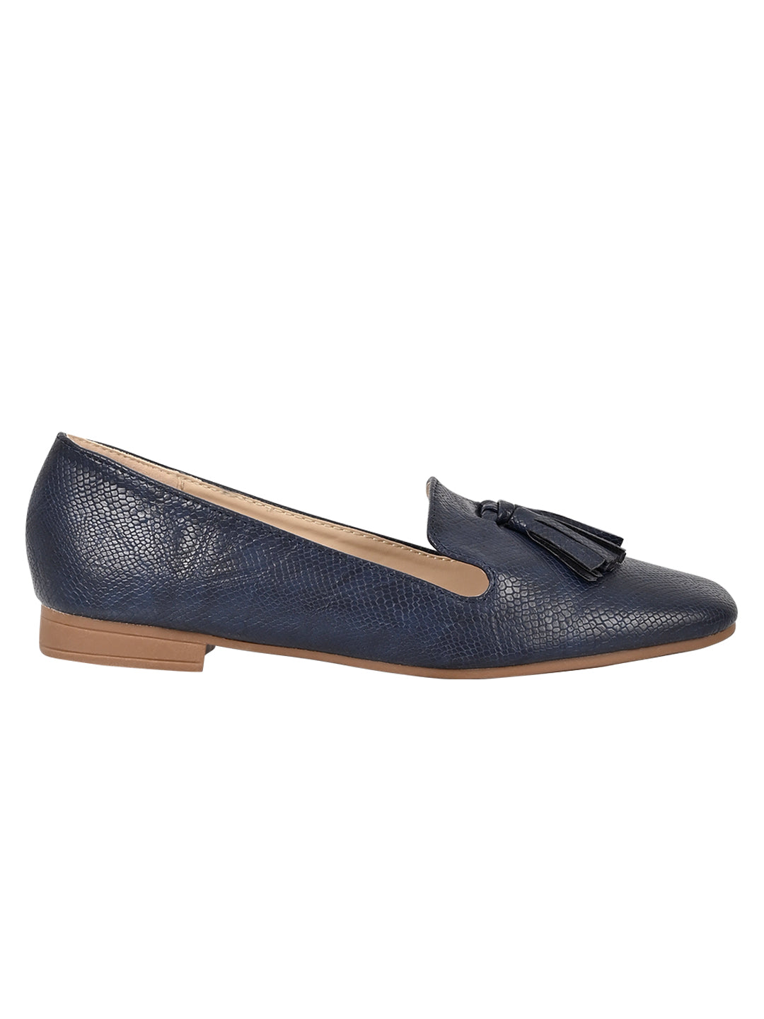 Jove Women's Snakeskin Ballerina Flat Loafer