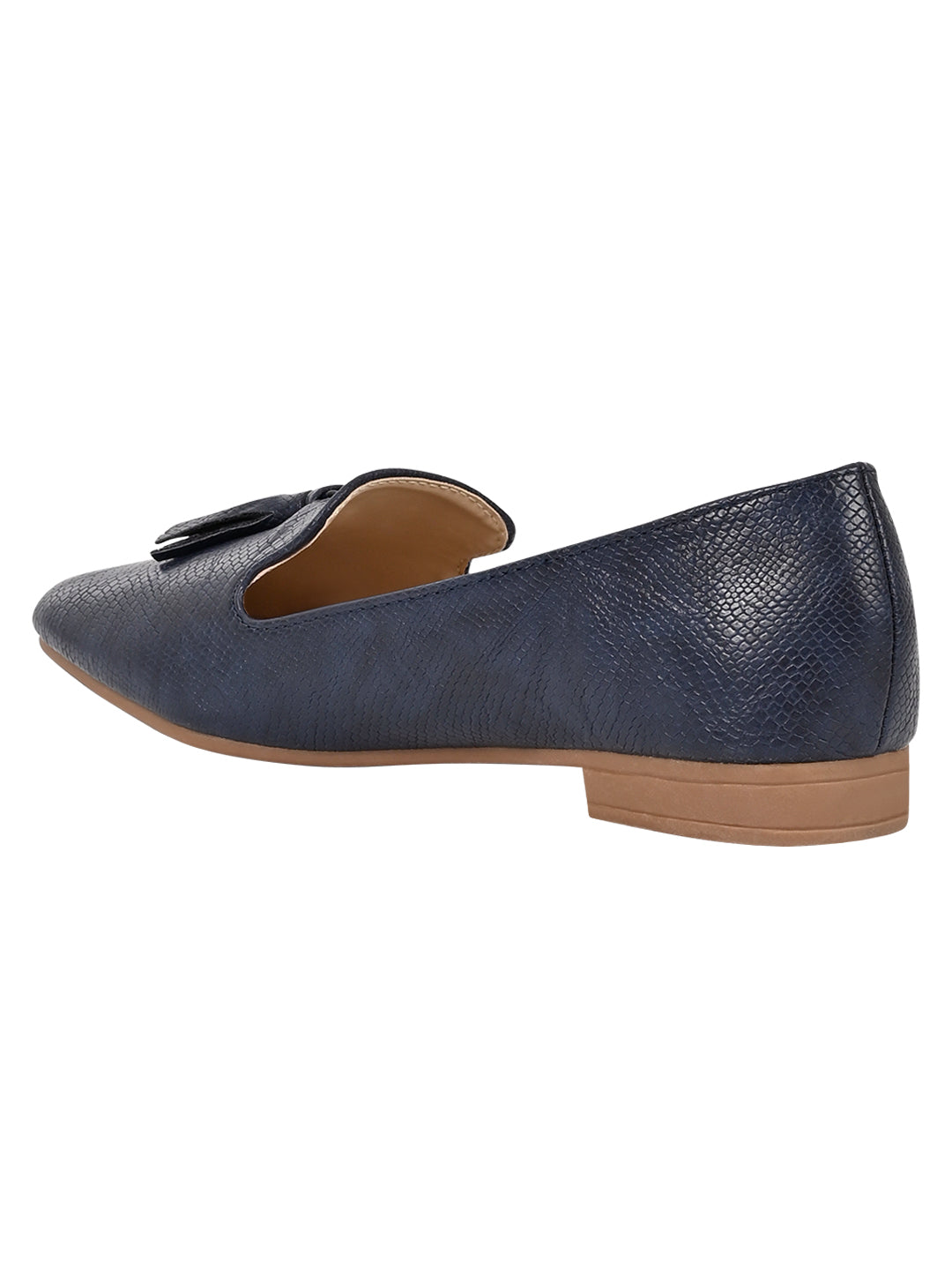 Jove Women's Snakeskin Ballerina Flat Loafer