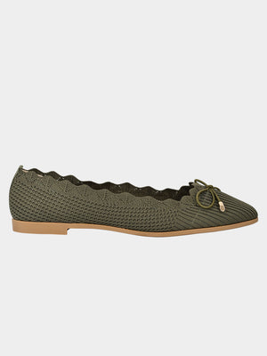 Jove Women's Green Ballerina Flat