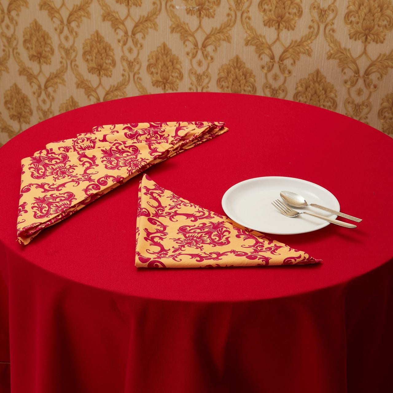 In-Sattva Home Autumn Print 100% Cotton Soft Touch Feel Table Napkin Set