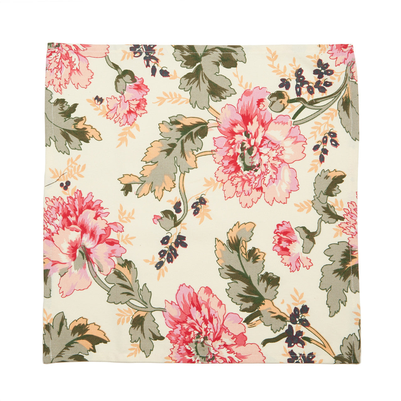In-Sattva Home 100% Cotton Signature Serene Flower Print Soft Touch Bohemian Table Napkin Set