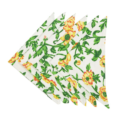 In-Sattva Home Sunflower Print 100% Cotton Soft Touch Feel Table Napkin Set