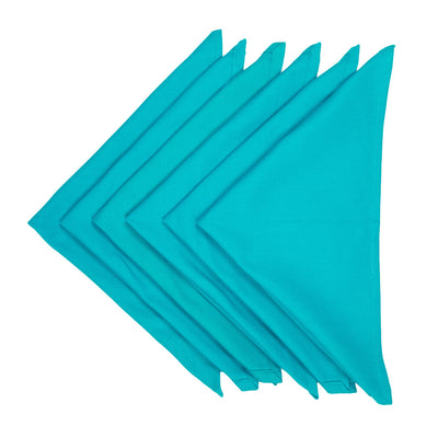 In-Sattva Home 100% Pure Cotton Solid Color Soft Touch Feel Table Napkin Set Aqua