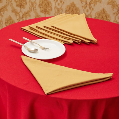 Rangeene Home 100% Pure Cotton Solid Color Soft Touch Feel Table Napkin Set Beige