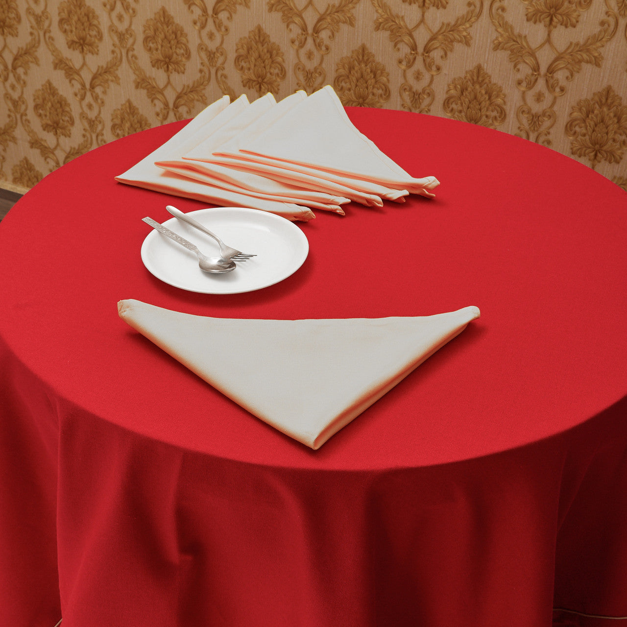 Rangeene Home 100% Pure Cotton Solid Color Soft Touch Feel Table Napkin Set Cream