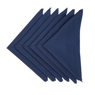 In-Sattva Home 100% Pure Cotton Solid Color Soft Touch Feel Table Napkin Set Navy