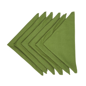 In-Sattva Home 100% Pure Cotton Solid Color Soft Touch Feel Table Napkin Set Olive