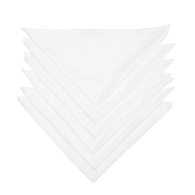 In-Sattva Home 100% Cotton Pure White Checkered Soft Touch Table Napkin Set