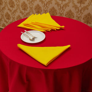 In-Sattva Home 100% Pure Cotton Solid Color Soft Touch Feel Table Napkin Set Yellow
