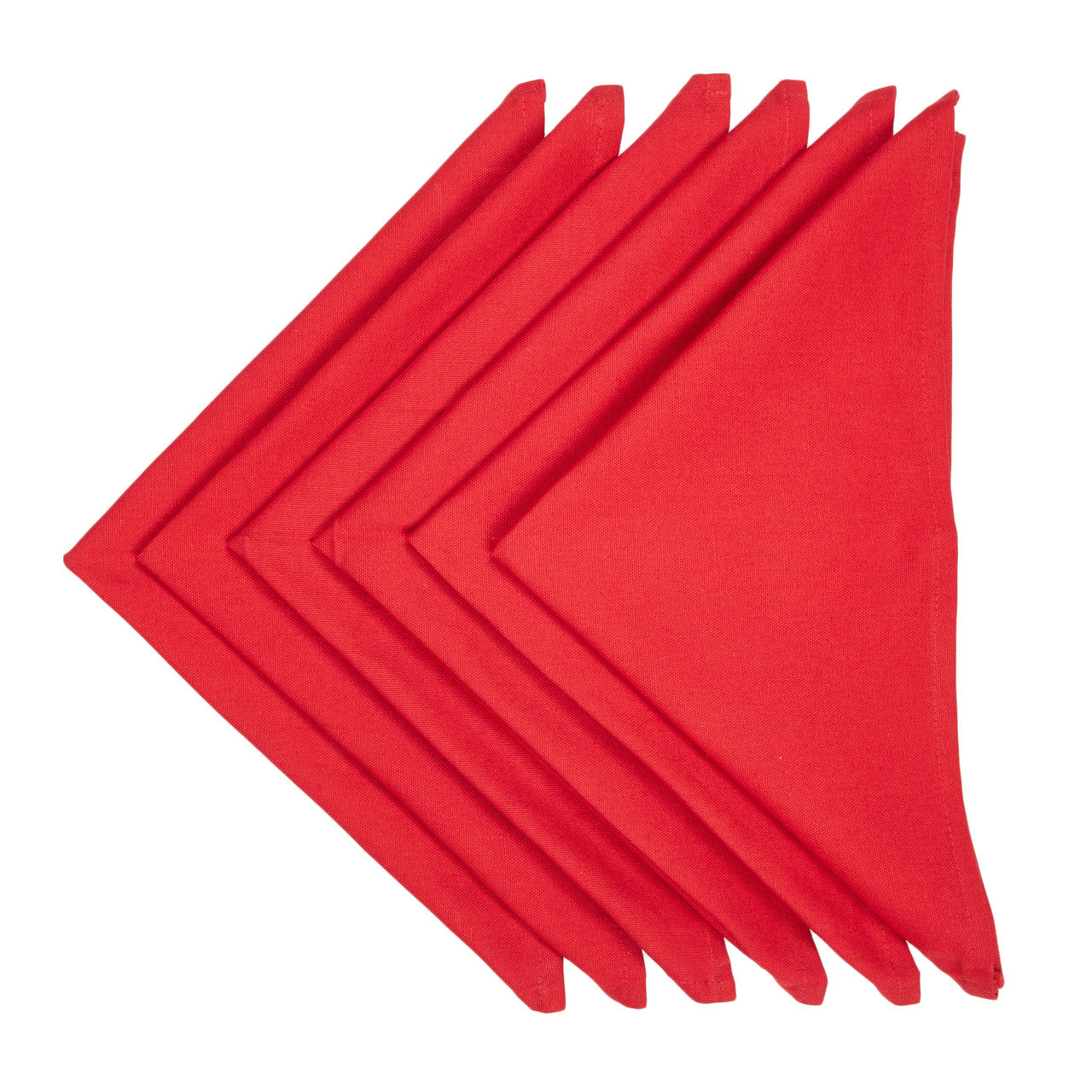 In-Sattva Home 100% Pure Cotton Solid Color Soft Touch Feel Table Napkin Set Red