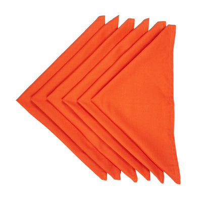 In-Sattva Home 100% Pure Cotton Solid Color Soft Touch Feel Table Napkin Set Rust