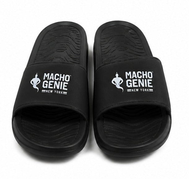 Macho Genie Men’s Black Slide Slippers