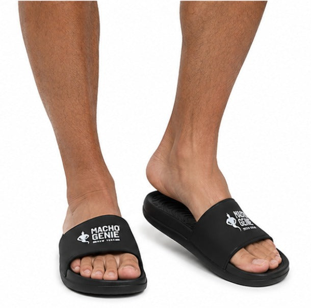 Macho Genie Men’s Black Slide Slippers