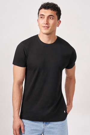 Macho Genie - Men's Crew Neck T-Shirt - Onyx Black