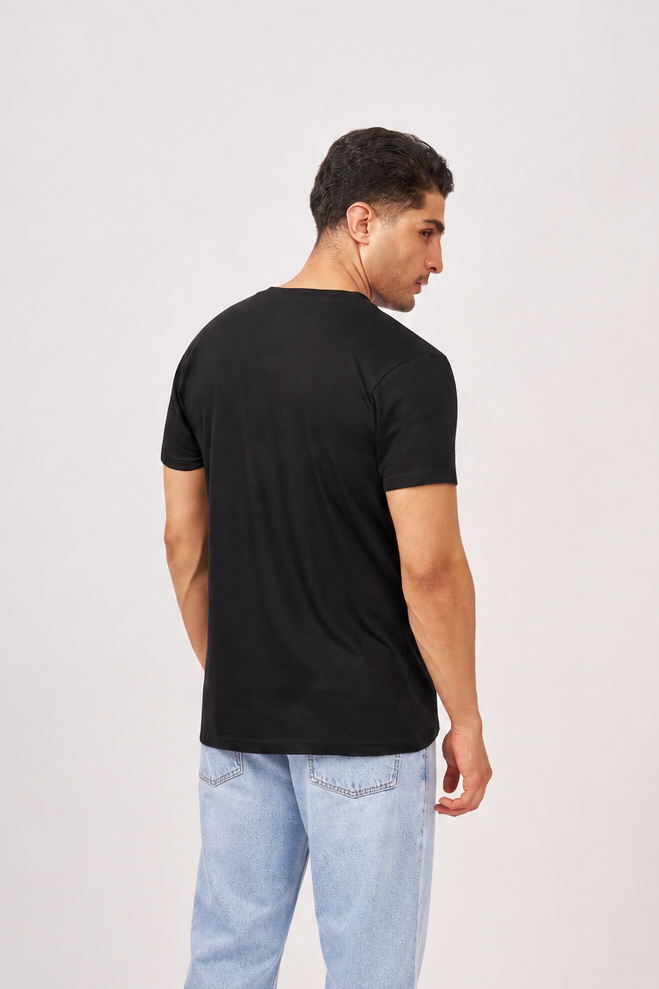 Macho Genie - Men's V-Neck T-Shirt - Onyx Black