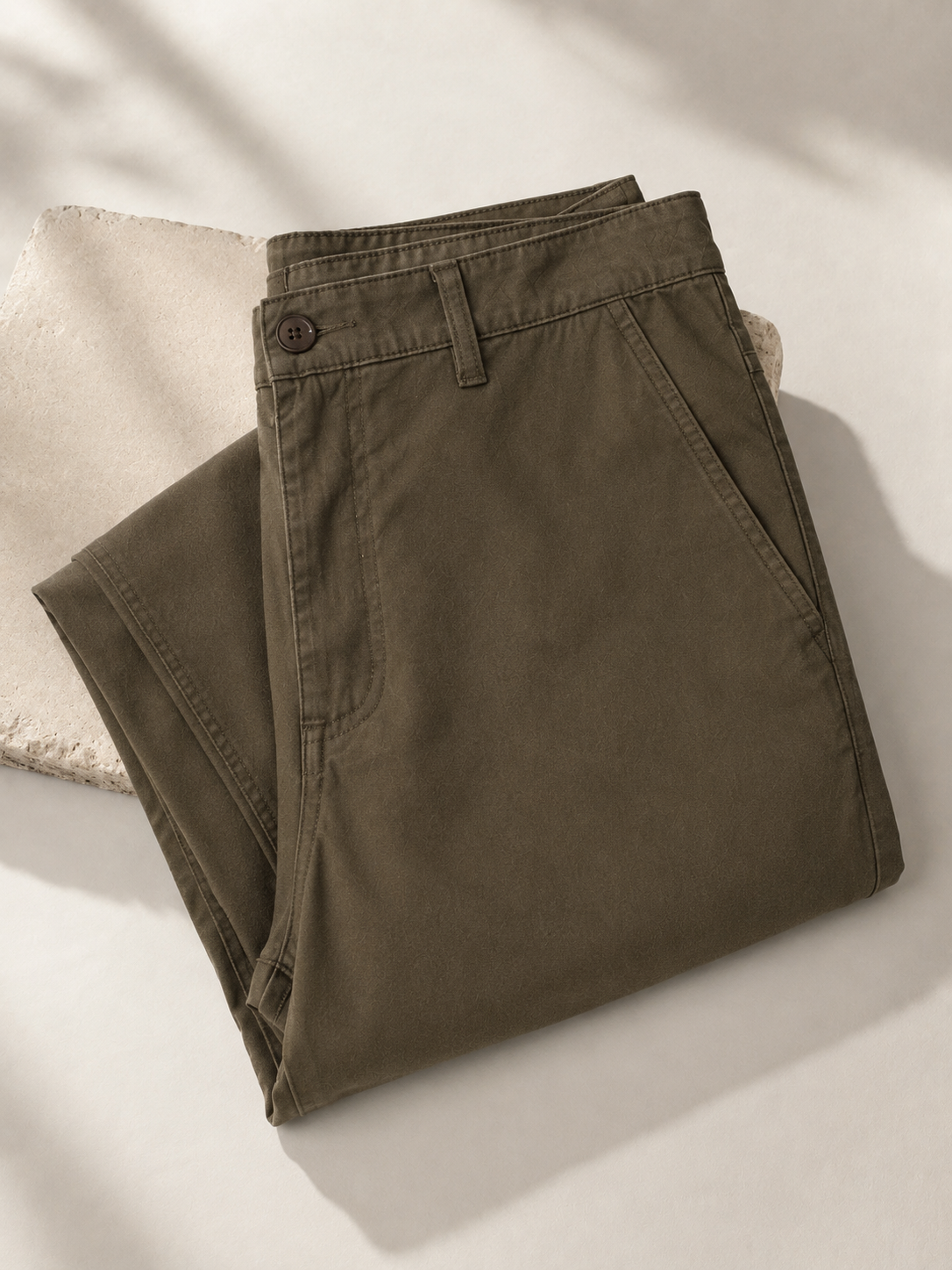 Macho Genie Men’s Slim Fit Chinos – Premium Stretch Casual Trousers (Olive Green)