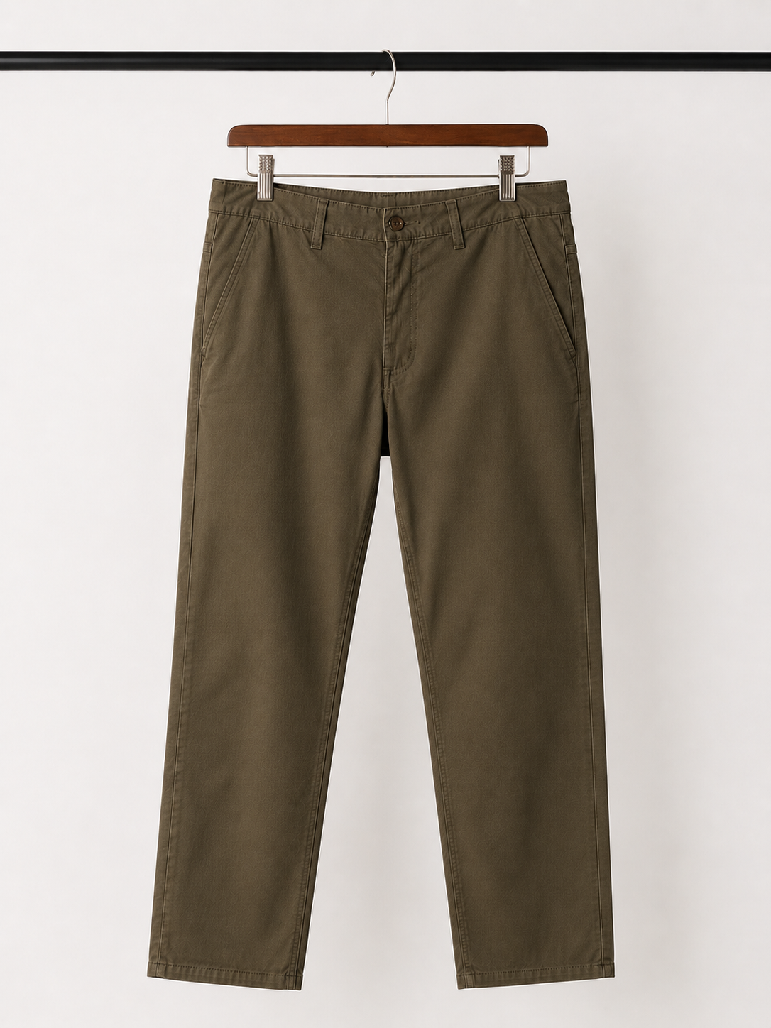 Macho Genie Men’s Slim Fit Chinos – Premium Stretch Casual Trousers (Olive Green)
