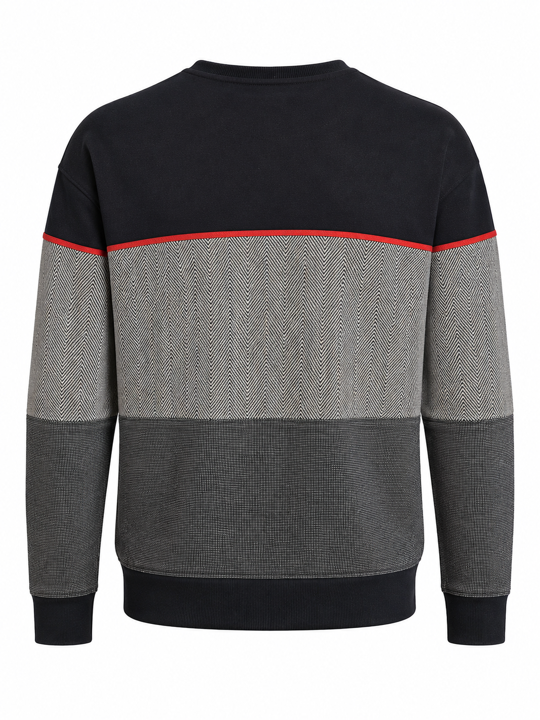 Textured Colorblock Sweatshirt for Men