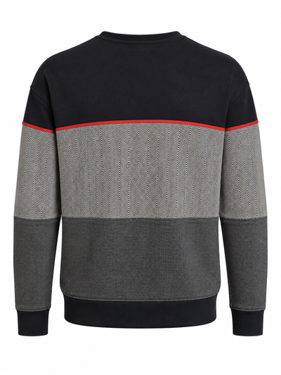 Textured Colorblock Sweatshirt for Men