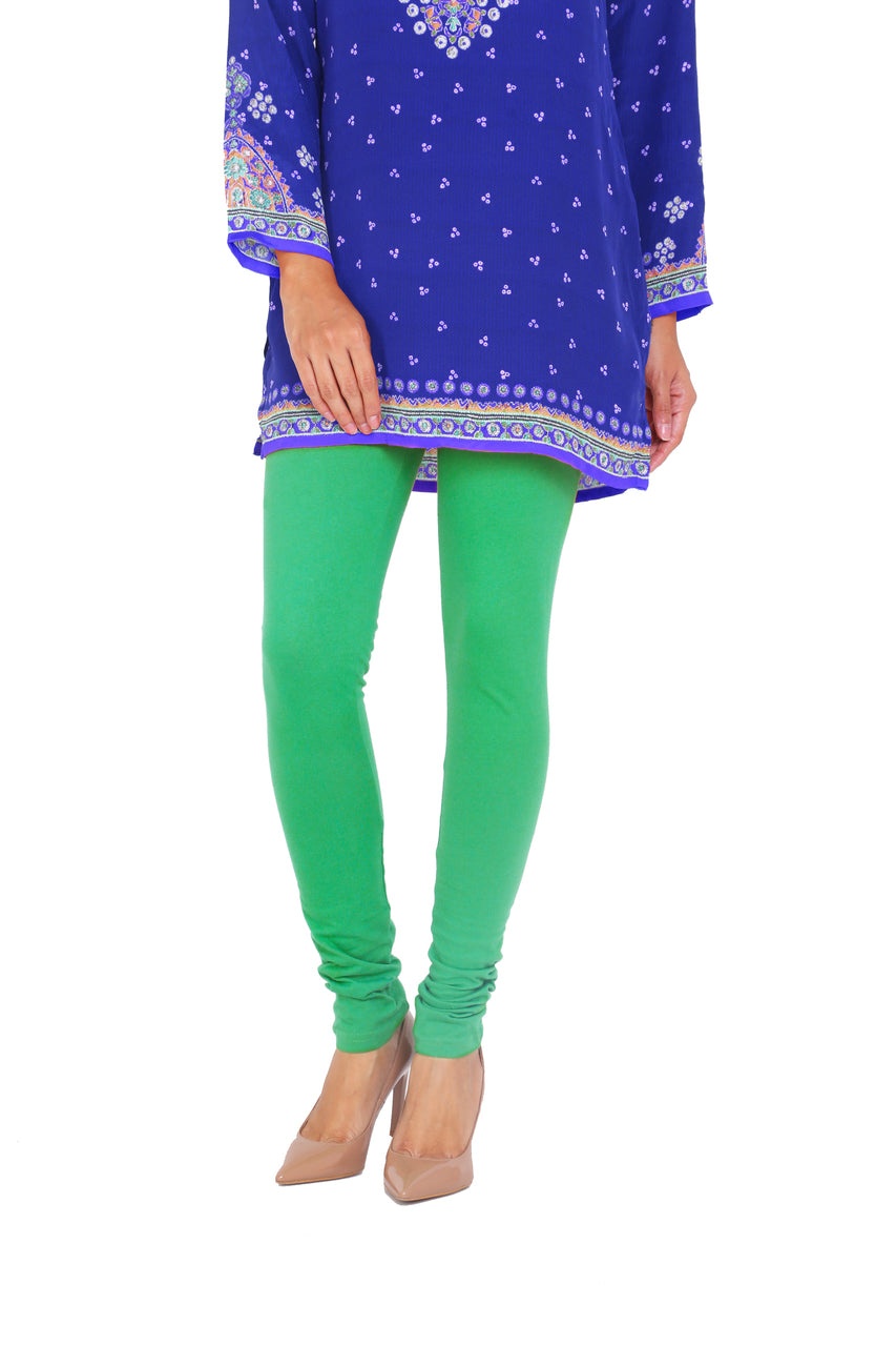Solid Churidar Leggings - Mint Green
