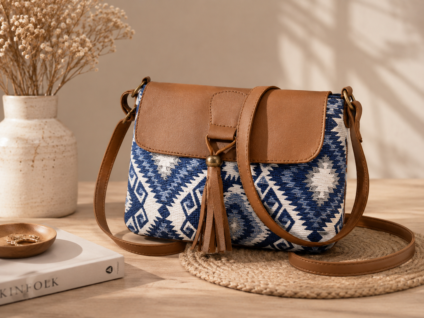 Macho Genie AztecWeave Crossbody Sling Bag