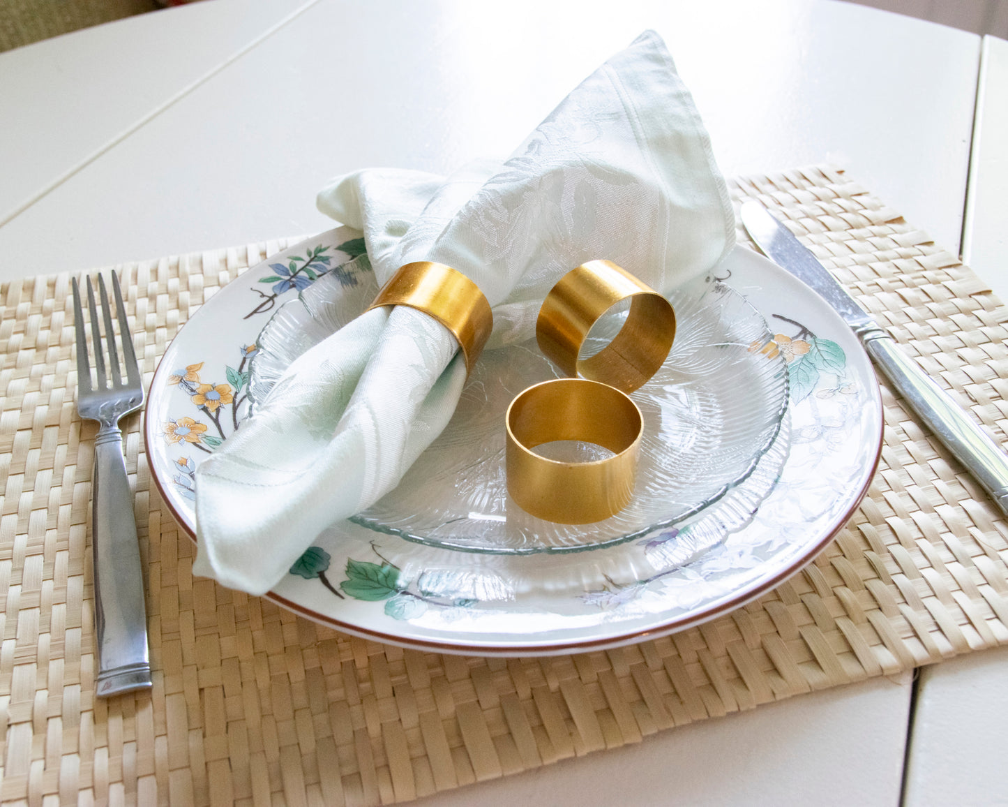 Handmade Artisan-Made Classic Collection Metal Dining Napkin Rings - Gold