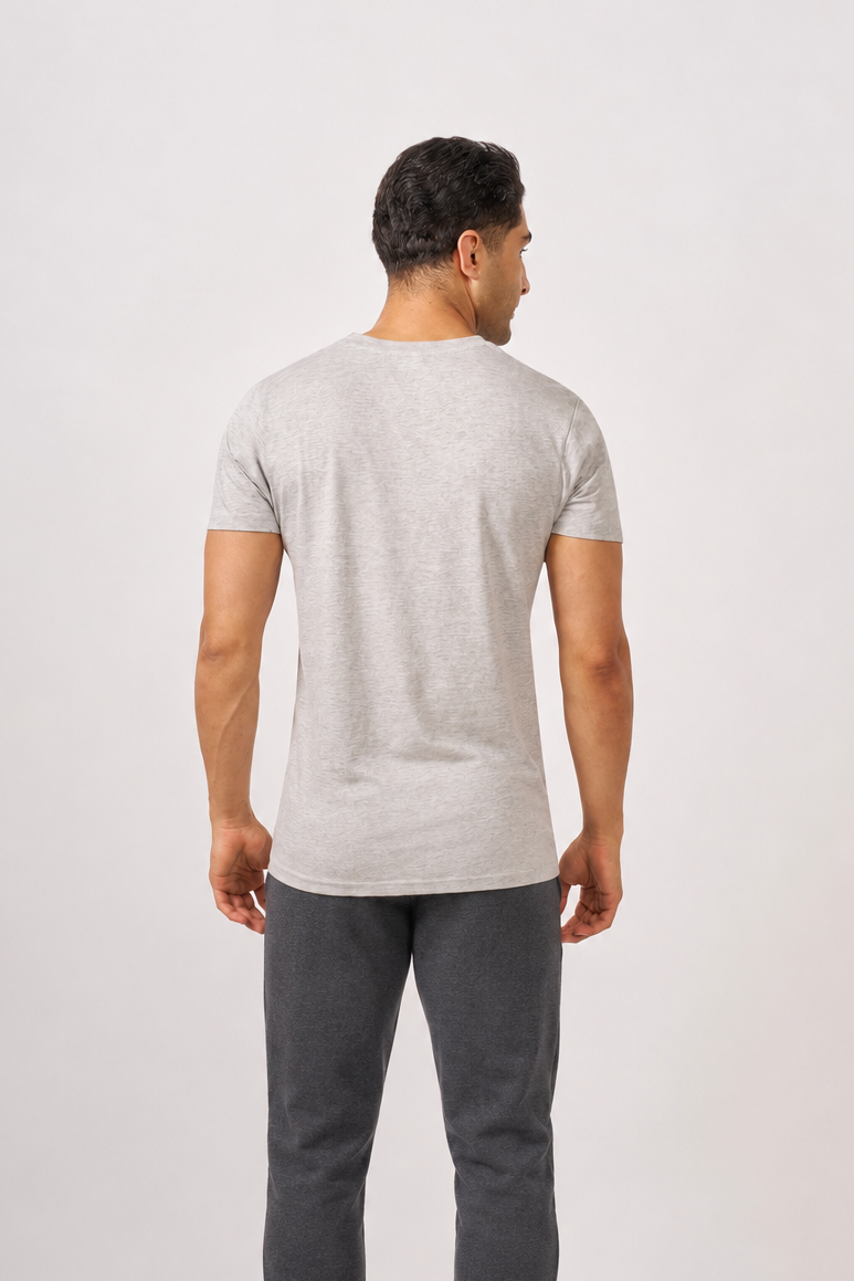 Macho Genie - Men's Crew Neck T-Shirt - Gray Melange
