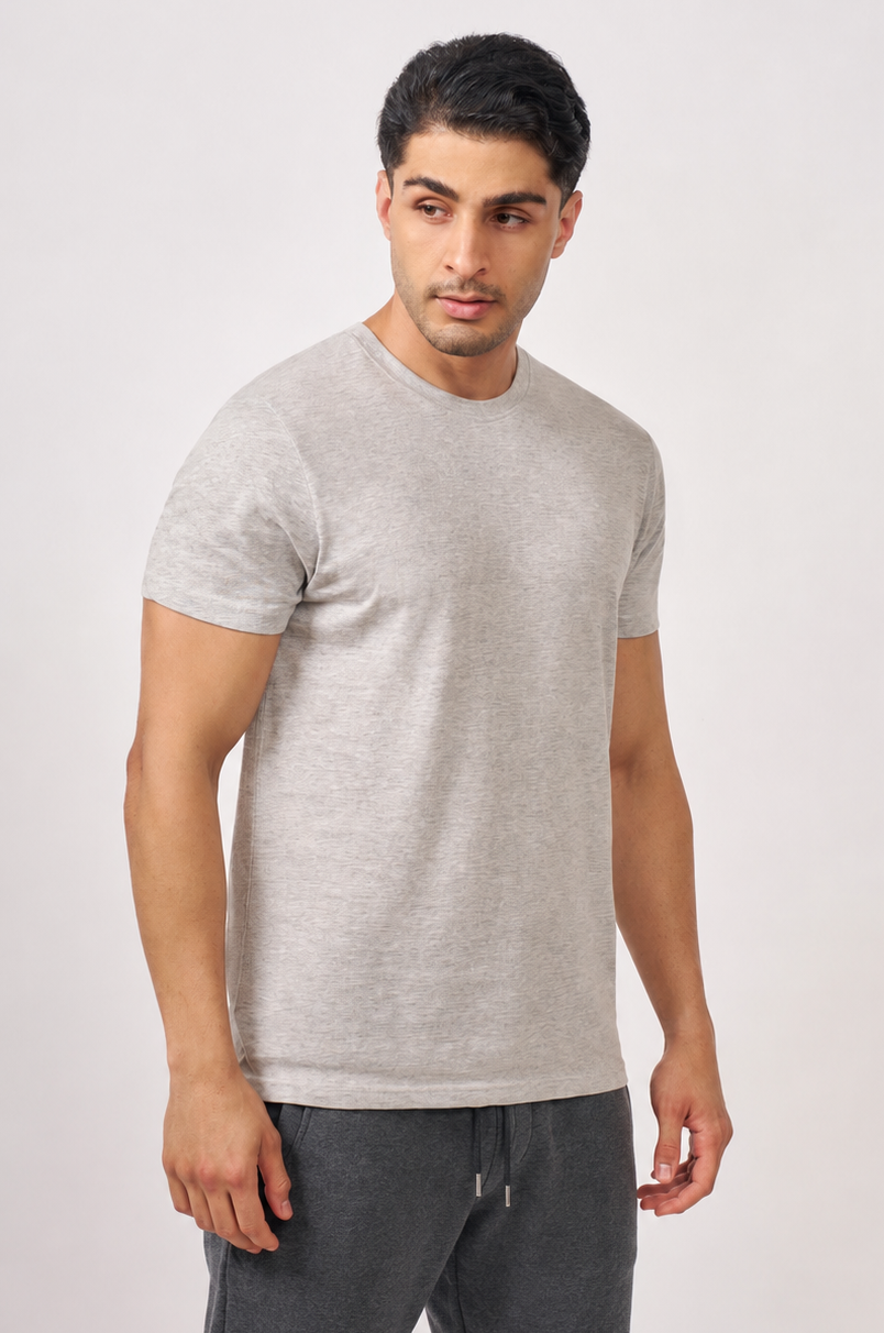 Macho Genie - Men's Crew Neck T-Shirt - Gray Melange