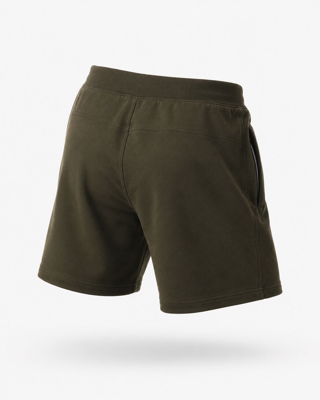 Macho Genie Men’s Jogging Shorts with Zip Pockets (Olive Green)