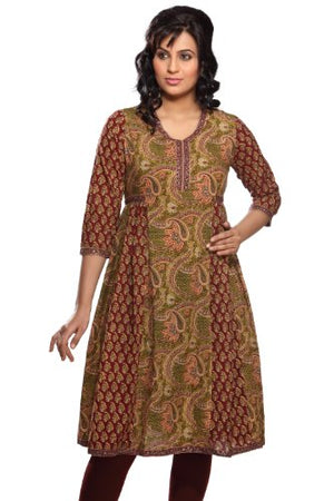 In-Sattva Women's Allover Print Kurta, front view