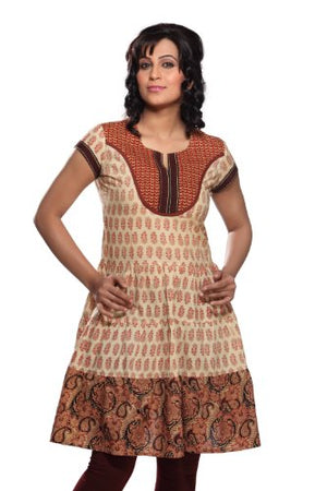 In-Sattva Women's Printed Kurta featuring mix & match design and yoke detail, product photo 1