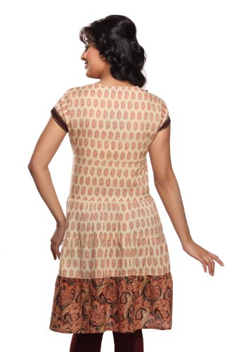 In-Sattva Women's Printed Kurta featuring mix & match design and yoke detail, product photo 2