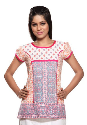 In-Sattva Women's Printed Tunic Top, front view