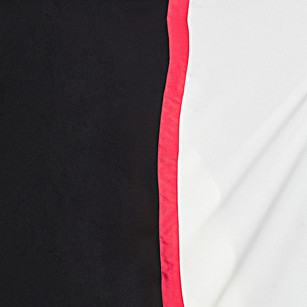 In-Sattva Women's Sleeveless Cut Tunic Shirt Blocking with color-block design, close-up of design details