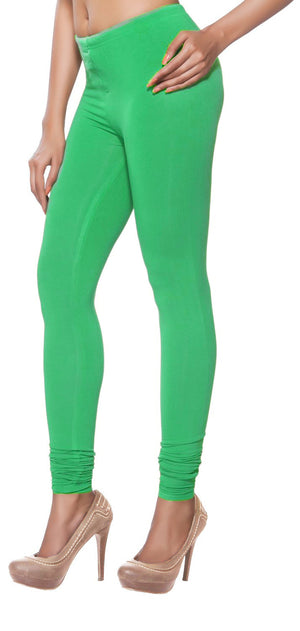 Product overview of Solid Churidar Leggings - Mint Green, showing the garment style and overall silhouette.
