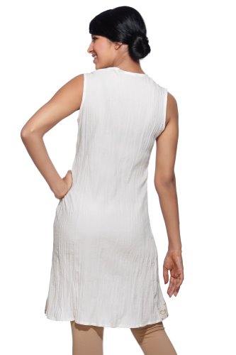 In-Sattva Women's White Kurta Tunic - Mix & Match, back view
