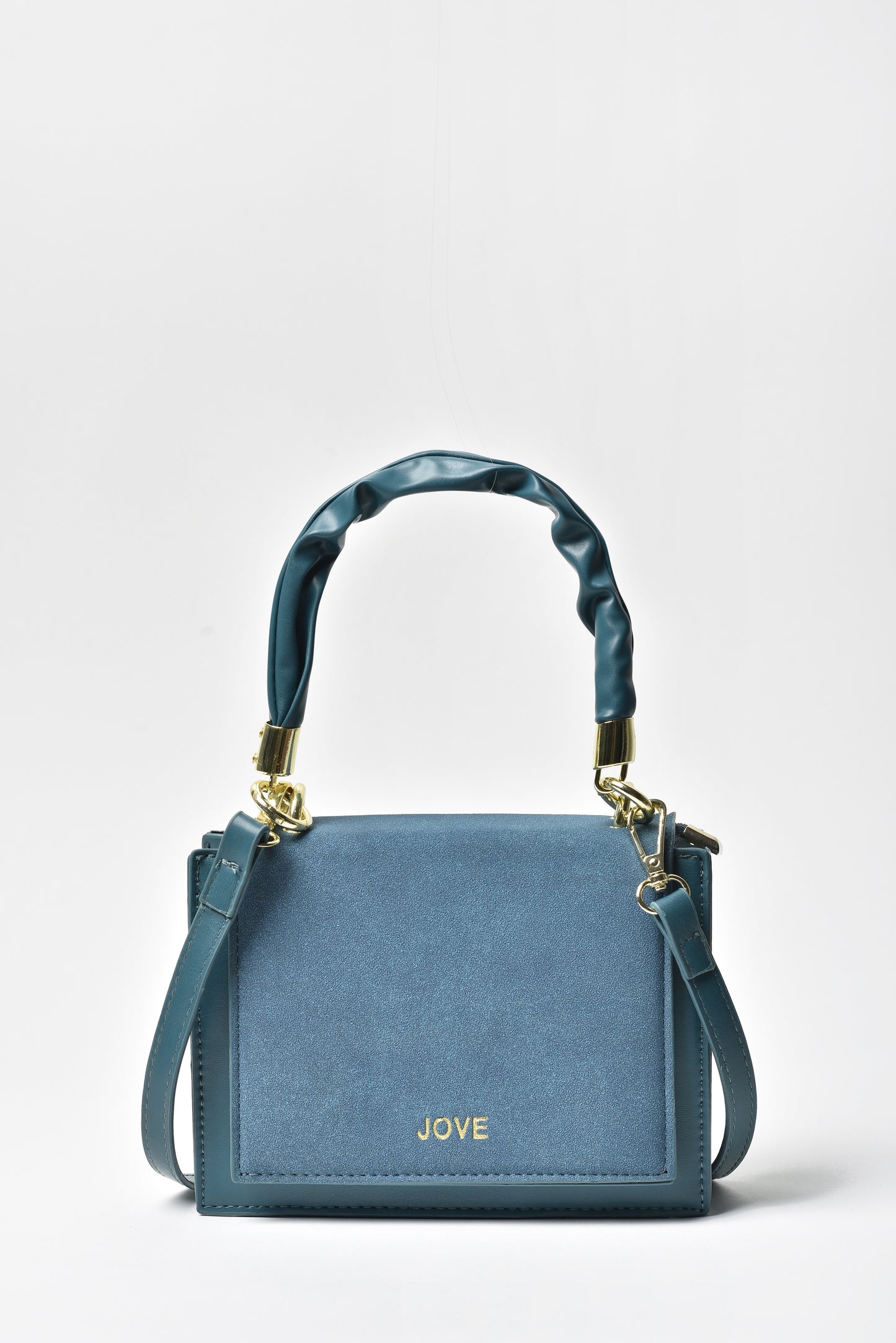 Jove Women's Blue Suede Handbag