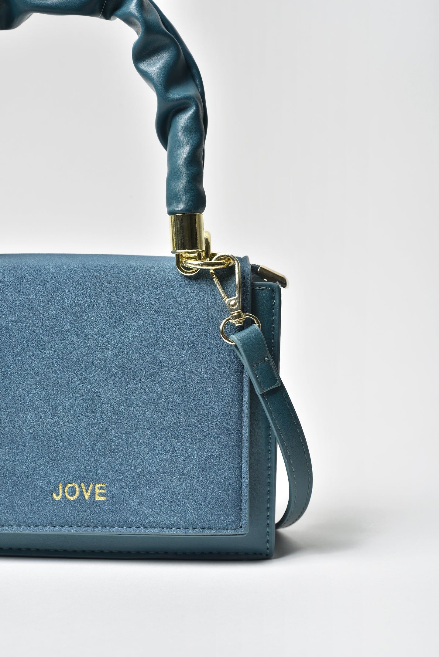 Jove Women's Blue Suede Handbag