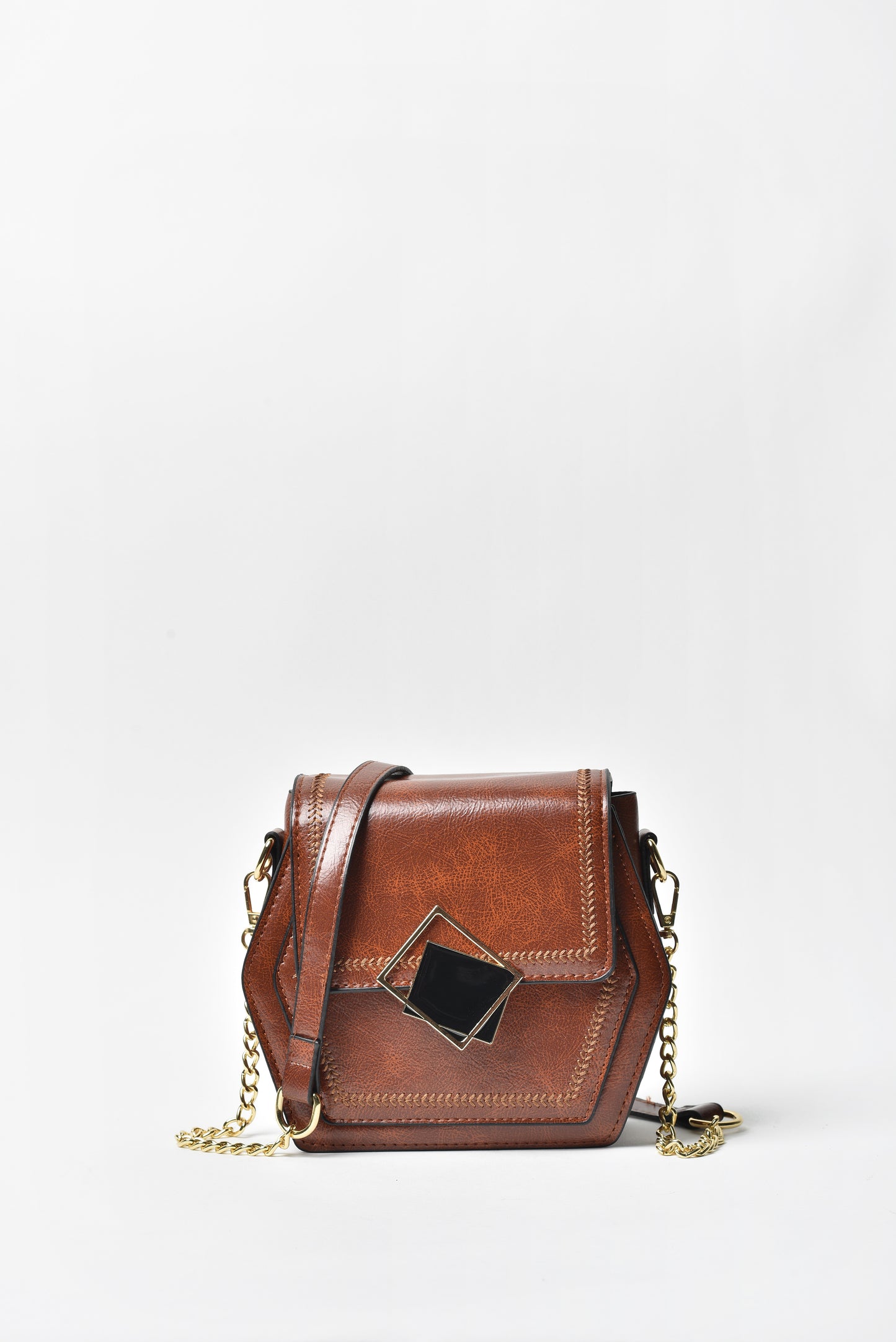 Jove Women's Brown Leather Crossbody
