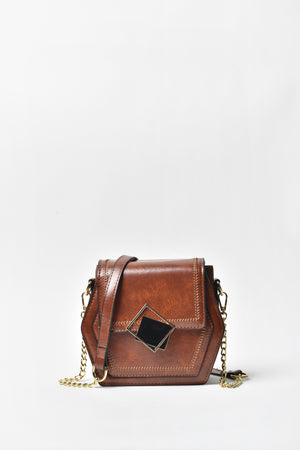 Jove Women's Brown Leather Crossbody