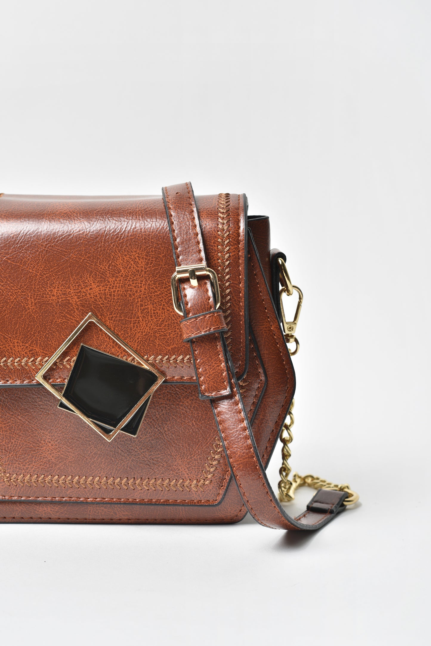 Jove Women's Brown Leather Crossbody