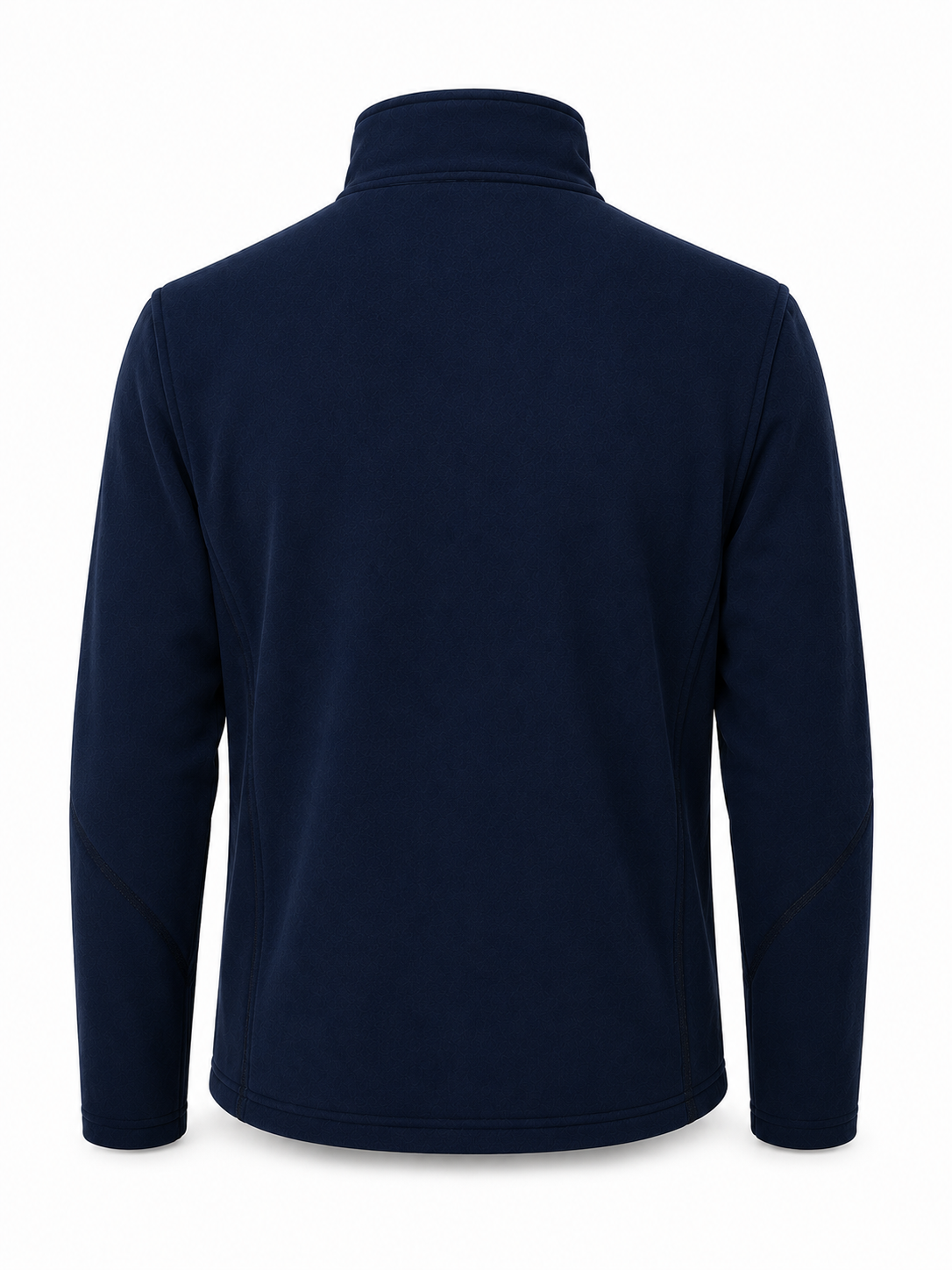Rear three-quarter view of men's royal blue softshell jacket, highlighting weather-resistant layering built to last.