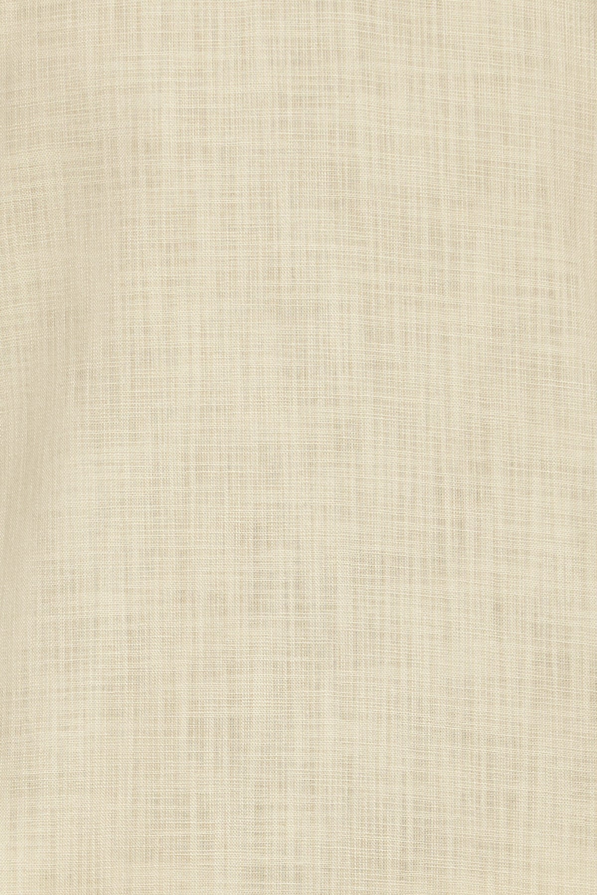 Men's light beige knee-length kurta, close-up detail.