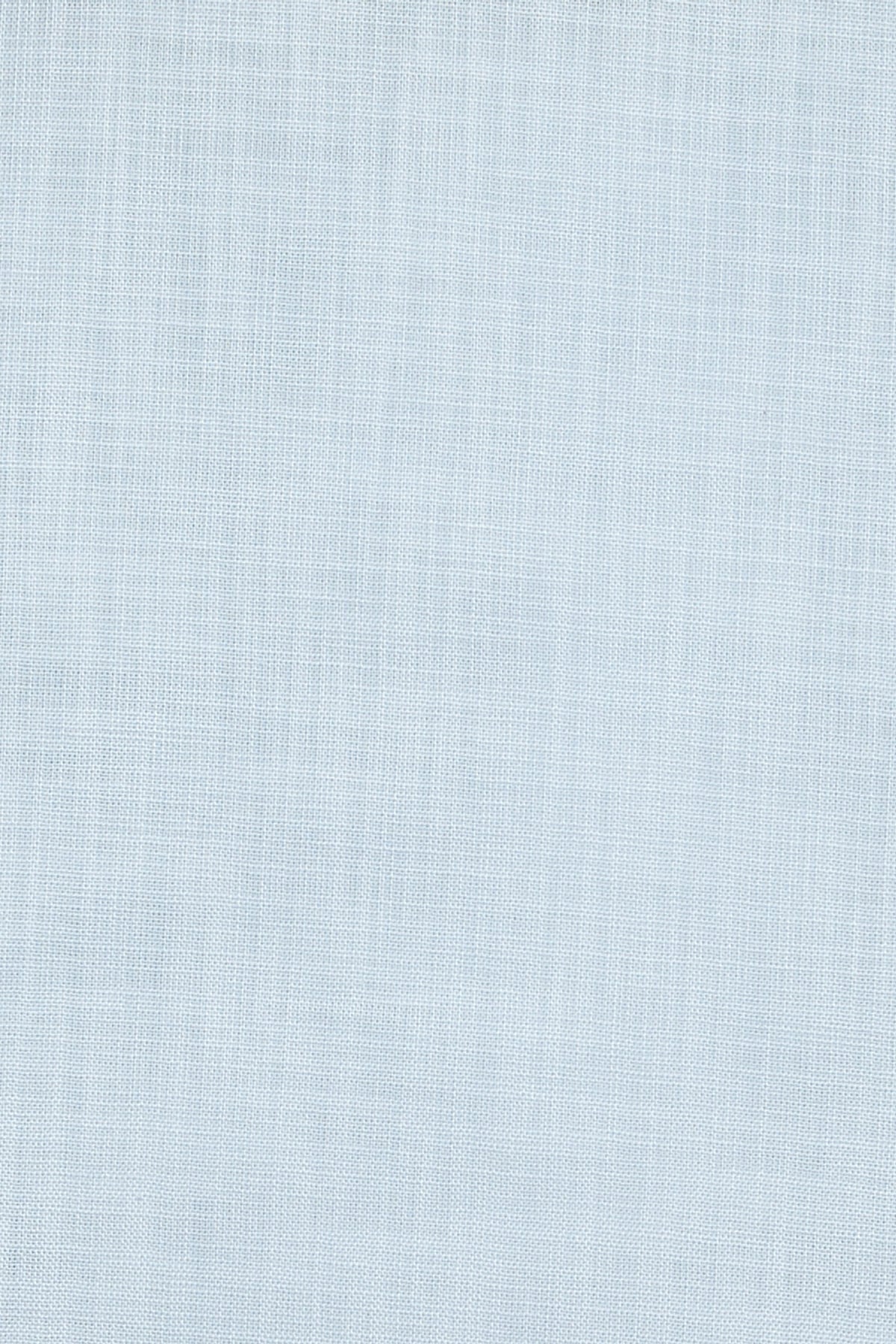 Men's sky blue hand-embroidered knee-length kurta, close-up detail.