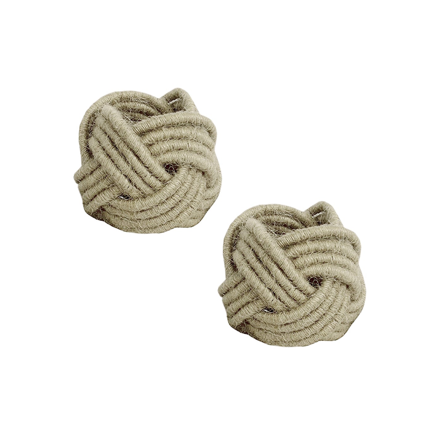 Handmade Artisan Crafted Natural Jute Knot Dining Napkin Rings