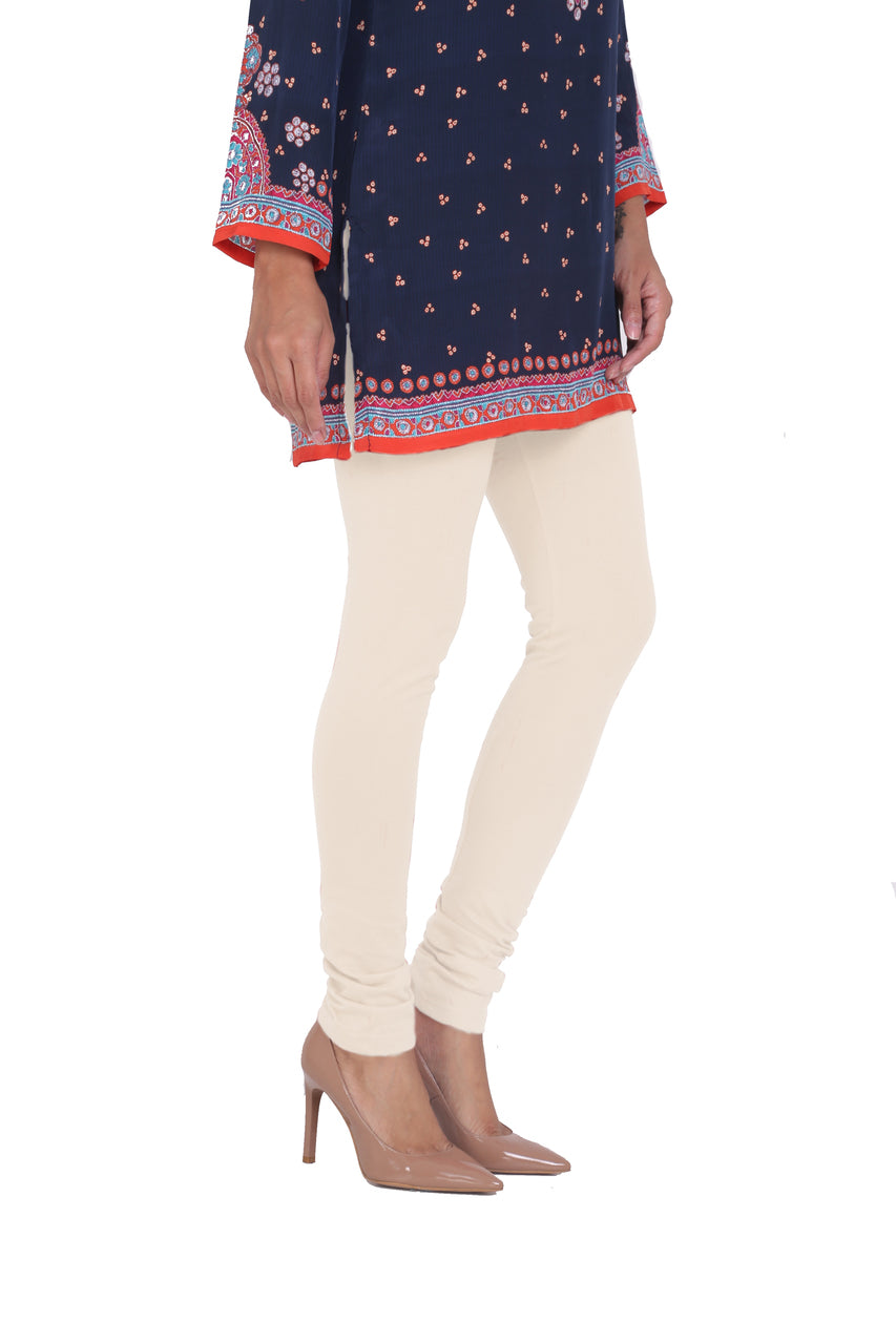 Solid Churidar Leggings - Off-White