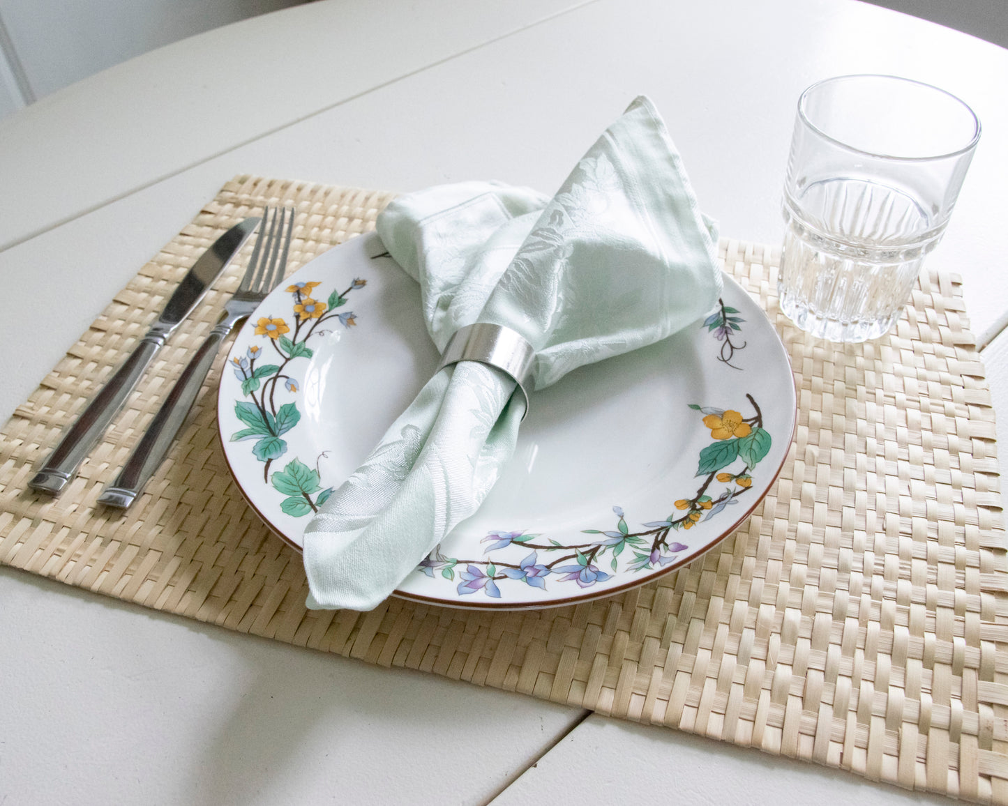 Handmade Napkin Rings: Classic Collection - Silver Metal | In-Sattva