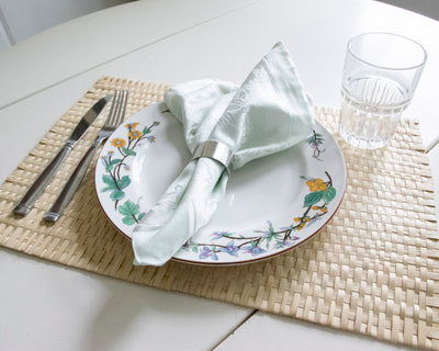 Handmade Napkin Rings: Classic Collection - Silver Metal | In-Sattva