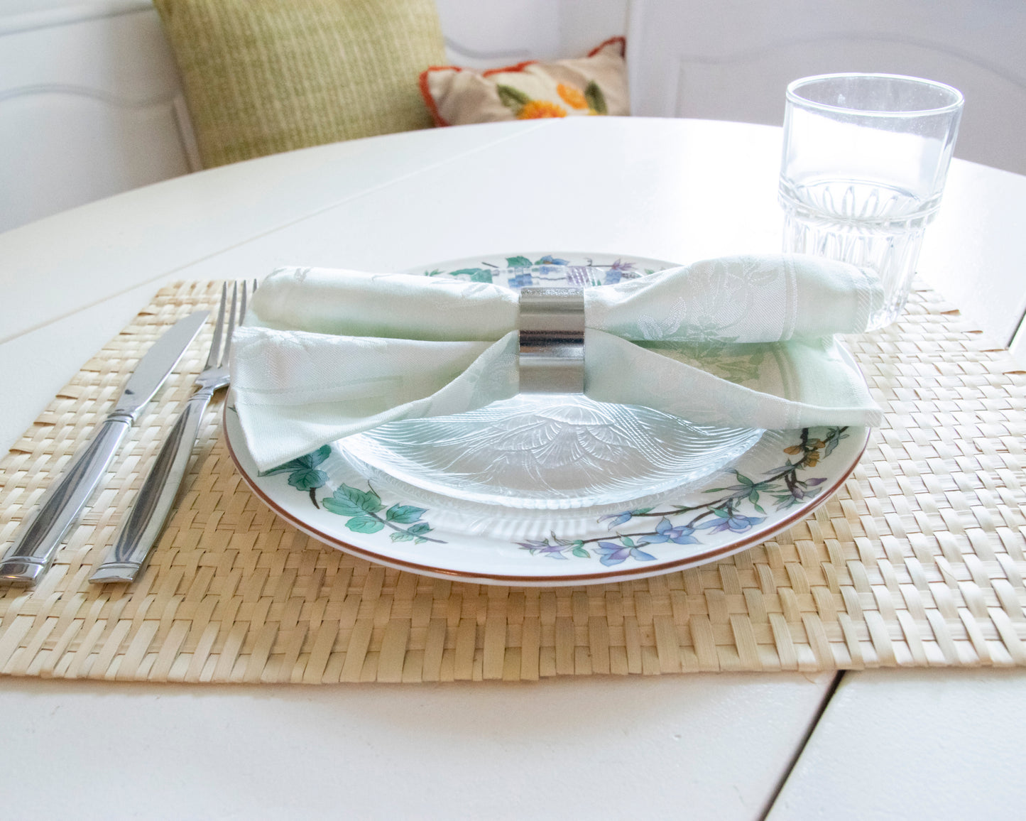 Handmade Napkin Rings: Classic Collection - Silver Metal | In-Sattva