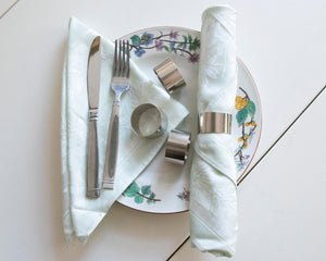 Handmade Napkin Rings: Classic Collection - Silver Metal | In-Sattva